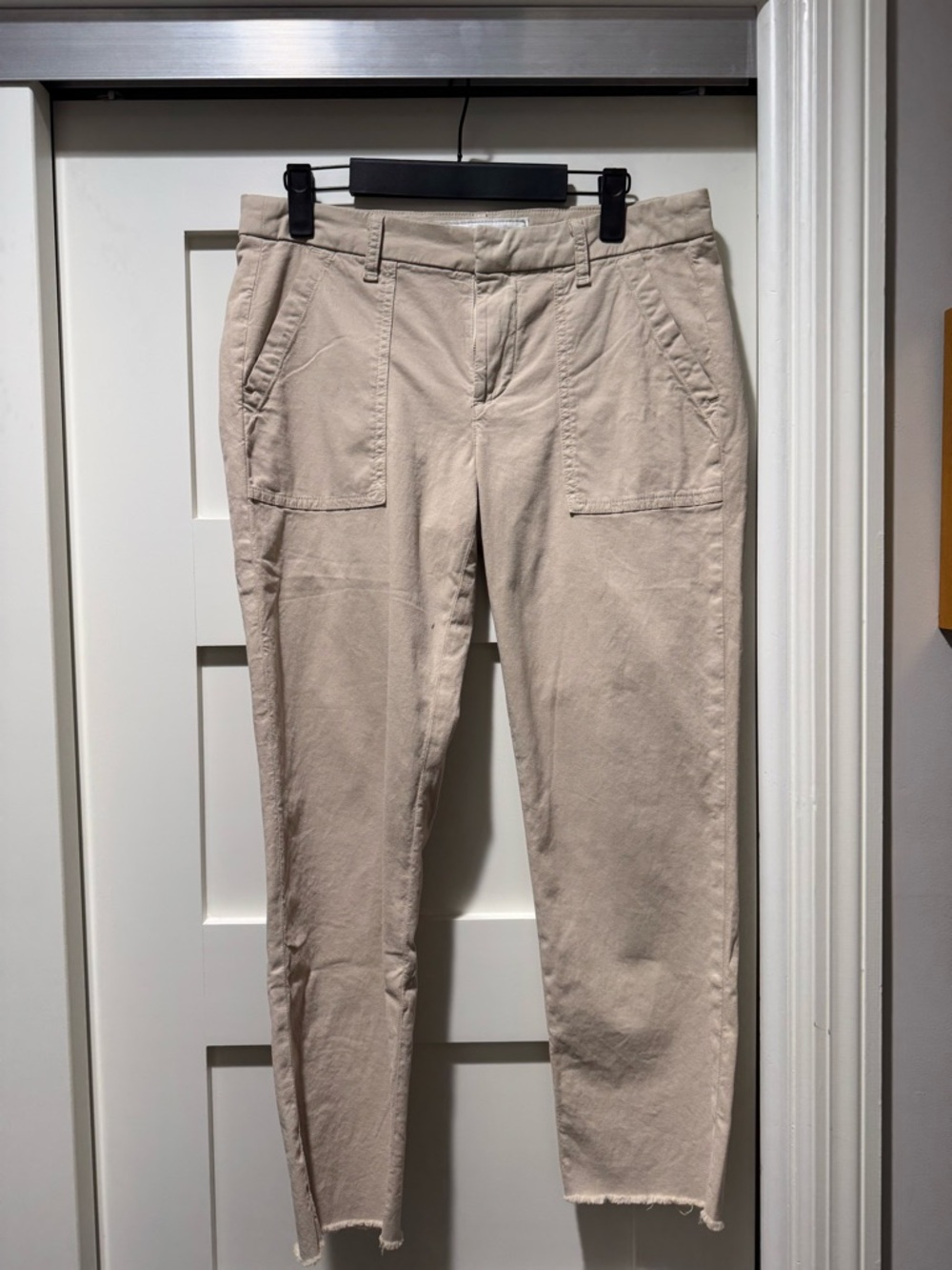 Frank & Eileen Beige Cotton Waistband Detail